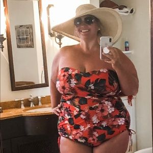 City Chic Floral One Piece Bathing Suit